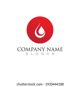 Blood drop logo vector illustration icon 