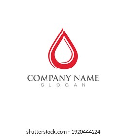  Blood drop logo vector illustration icon 