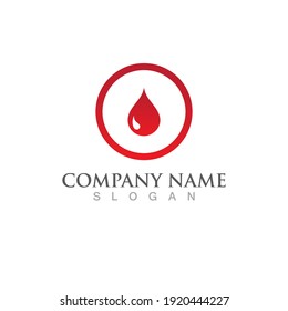  Blood drop logo vector illustration icon 