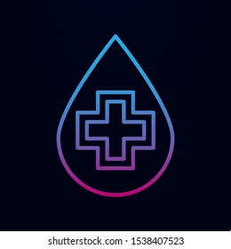 Blood drop nolan icon. Simple thin line, outline vector of blood donation icons for ui and ux, website or mobile application