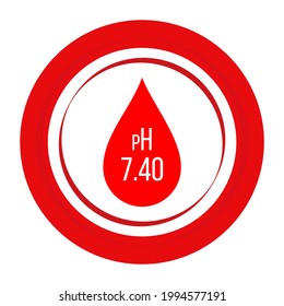Blutabfall, normales Blutbild. Einzeln auf weißem Hintergrund. Vektorgrafik