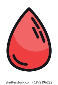 blood drop on white background