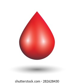 Blood drop on white background for World Blood Donor Day