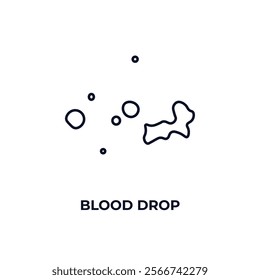 blood drop outline icon. Linear vector from health and medical concept. Thin line blood drop icon isolated on white background