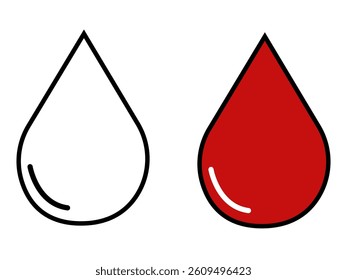 blood drop outline icon vector editable eps
Vector blood drop set icon