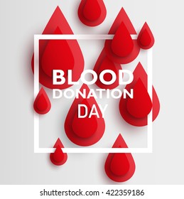 Blood Drop Paper Day Blood Donation Background