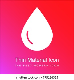 Blood Drop red and pink gradient material white icon minimal design