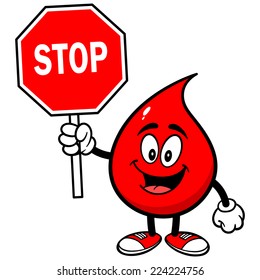 Blood Drop with Stop Sign