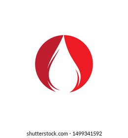 Blood drop symbol vector icon