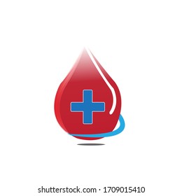Symbol für die Vektorillustration von Bluttropfen