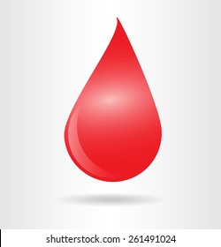 Blood drop symbol. Vector illustration. 