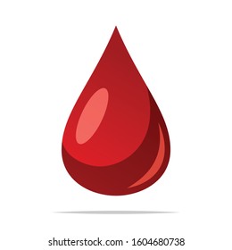 Blood drop vector isolated illustration