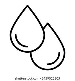 Blood Drop Vector Line Icon Design
