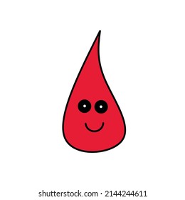 vector de caída de sangre en fondo blanco