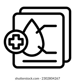 Blood dropper icon outline vector. Pass travel. Mobile control