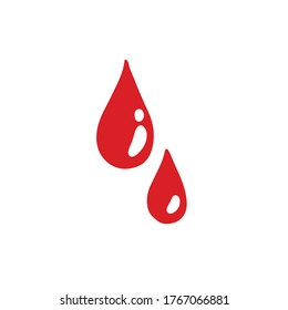 blood drops doodle icon, vector illustration