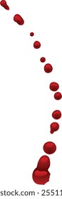 Blood drops are dripping down, forming a trail and creating a spooky and dramatic atmosphere, perfect for halloween or any horror themed project