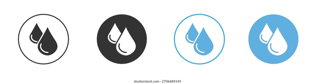 Ícone de gotas de sangue Conjunto de design de modelo de logotipo