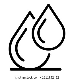 Blood drops icon. Outline blood drops vector icon for web design isolated on white background