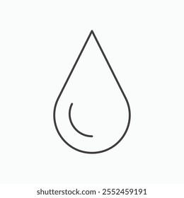 Blood drops icon set in blackthin line style.