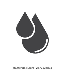 Blood drops icon Simple thin line flat symbol