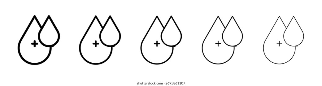 Gotas de sangre icono Arte vectorial Ilustración