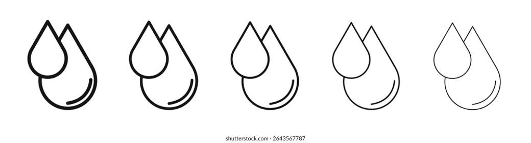 Gotas de sangre icono Vector esquema conjunto ilustración signo