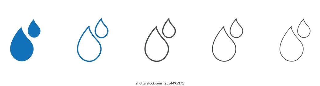 Blood drops icon vector set collection for web