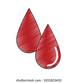 Blood drops isolated