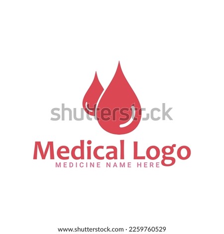 Blood drops logo in vector