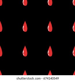 blood drops seamless doodle pattern