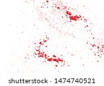 Blood drops and splatters isolated on white background. Halloween bloody background. Vector illustration EPS 8.