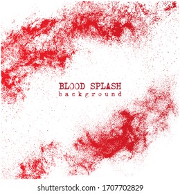 Blood drops and splatters isolated on white background
