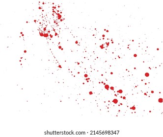 Blood Drops Splatters Isolated On White Stock Vector (Royalty Free ...