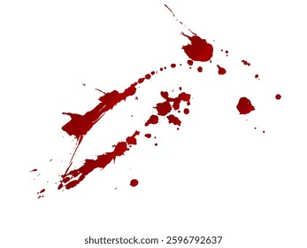 Blood drops and splatters. Vector illustration on white background