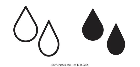 Icono de Vector de gotas de sangre en negro.