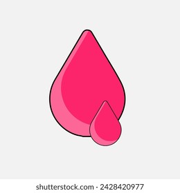 Blood drops vector icon with white background
