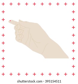 blood, finger