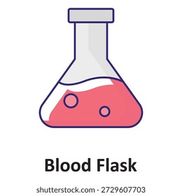 Blood Flask Vector Icon which can easily modify or edit

