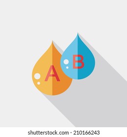blood flat icon with long shadow