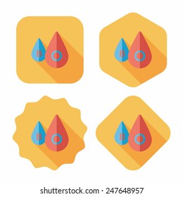 blood flat icon with long shadow