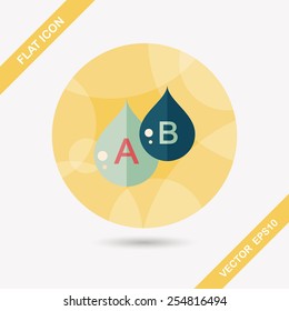 blood flat icon with long shadow