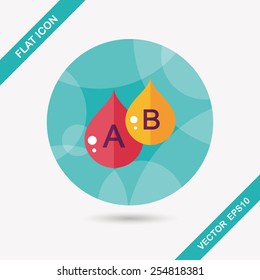 blood flat icon with long shadow