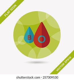 blood flat icon with long shadow