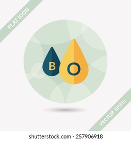 blood flat icon with long shadow