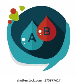 blood flat icon with long shadow