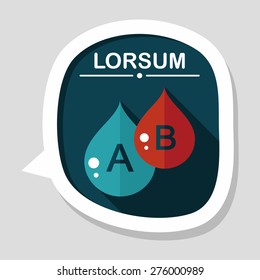 blood flat icon with long shadow