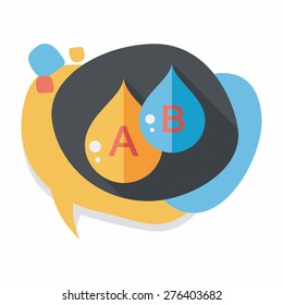 blood flat icon with long shadow