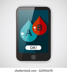 blood flat icon with long shadow