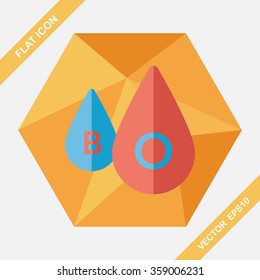 blood flat icon with long shadow